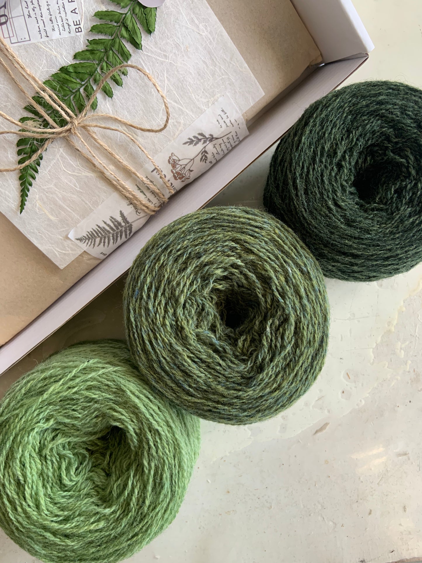 Leafy Coaster | Organic Shetland Wool | Green