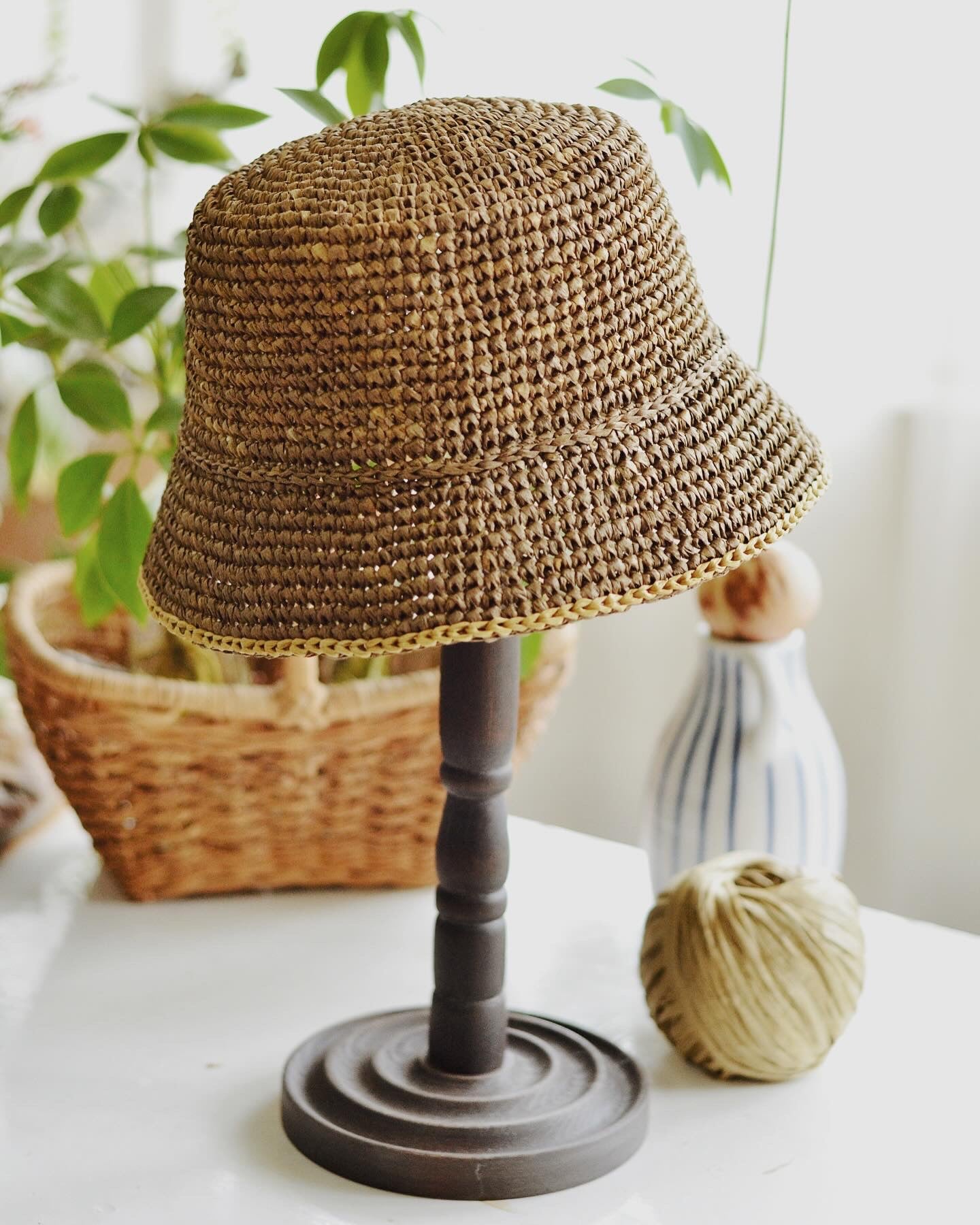 Shadows of Trees Crochet Bucket Hat