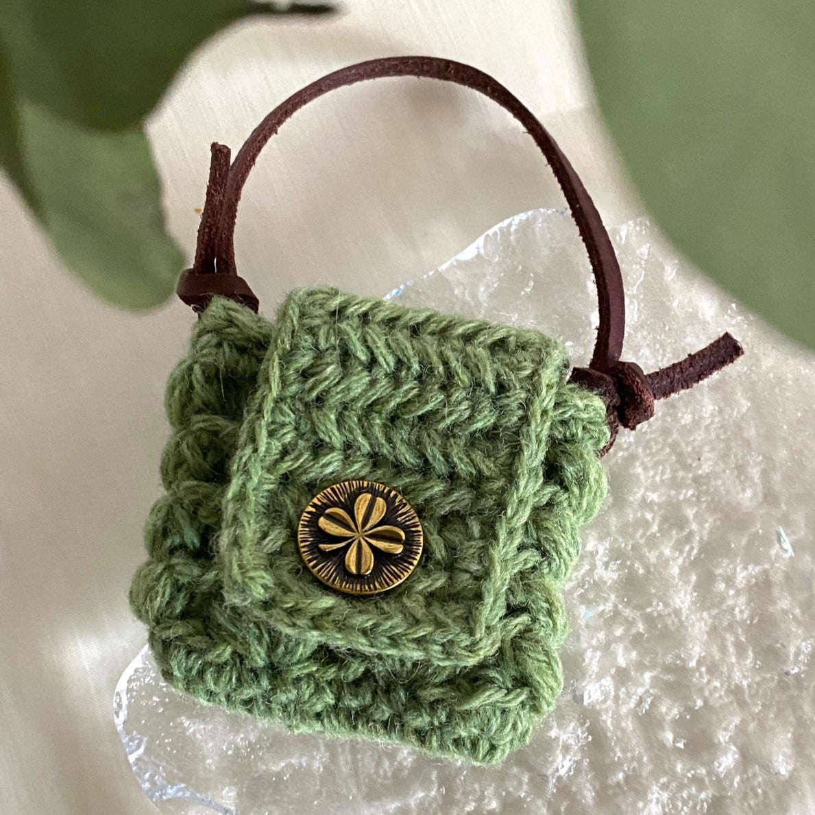 Little Clover Crochet Earphone Pouch