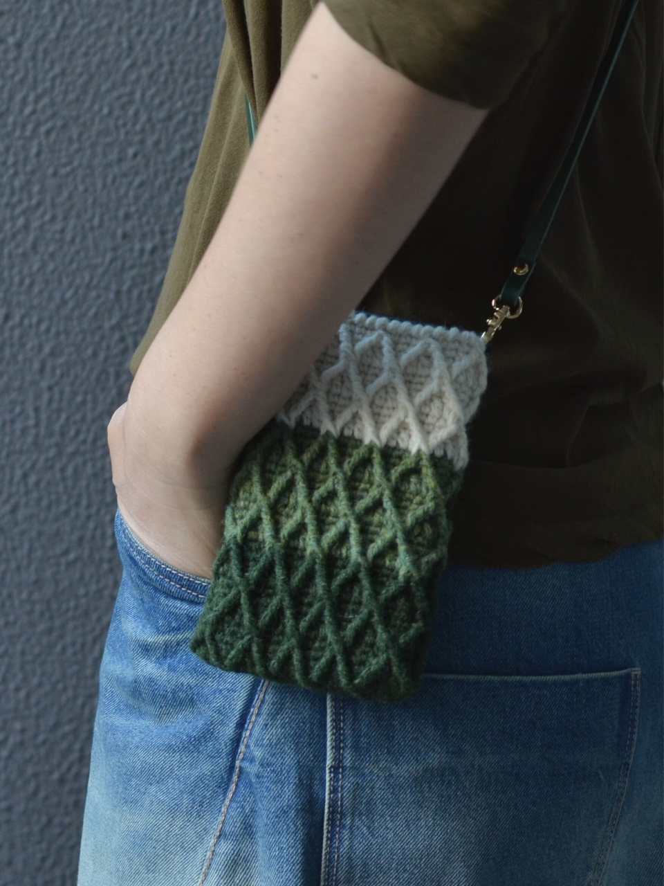 Little Cedar Crossbody Phone Bag | Shetland Wool | ready-to-ship